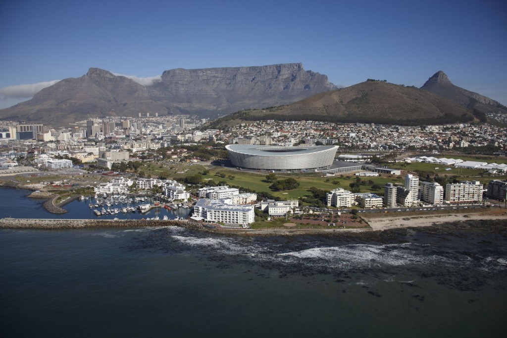An aerial view of Cape Town in the Western Cape.