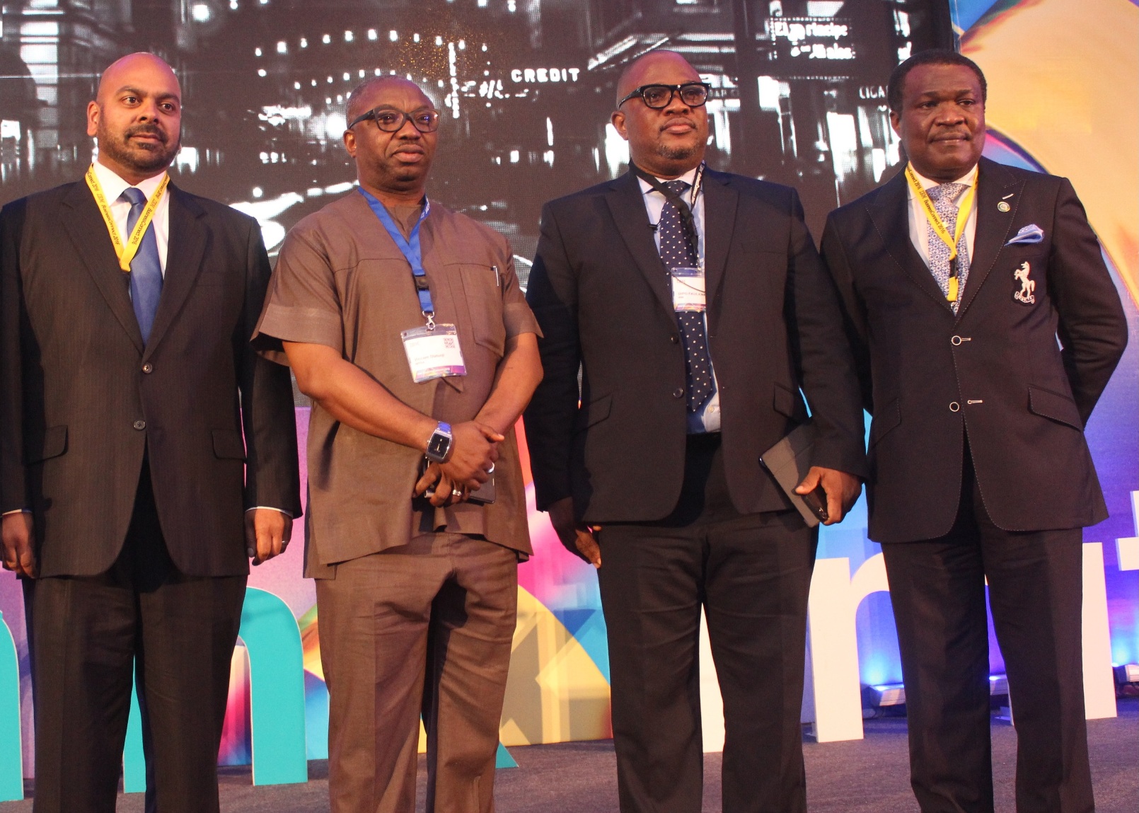 (Left to Right) Tejas Mehta, General Manager, IBM Central and West Africa; Dr. Vincent Olatunji, Acting DG, NITDA: Dipo Faulkner, Country General Manager, IBM Nigeria; Otunba Bimbola Ashiru, Honourable Commissioner of Commerce & Industry, Ogun State at the IBM Business Connect 2016 Conference in Lagos.