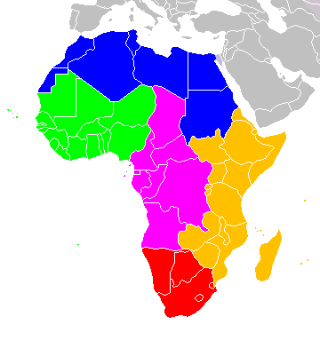 Africa-regions. Source: Wikipedia