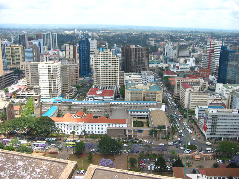Nairobi center from KCC Photo credit: Guillaume Orsal, Panoramio.com