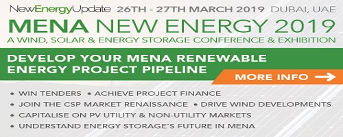 MENA NEW ENERGY 2019, DUBAI, UAE. MENA Renewable Energy Project Pipeline. Wind, solar, energy storage conference and exhibition