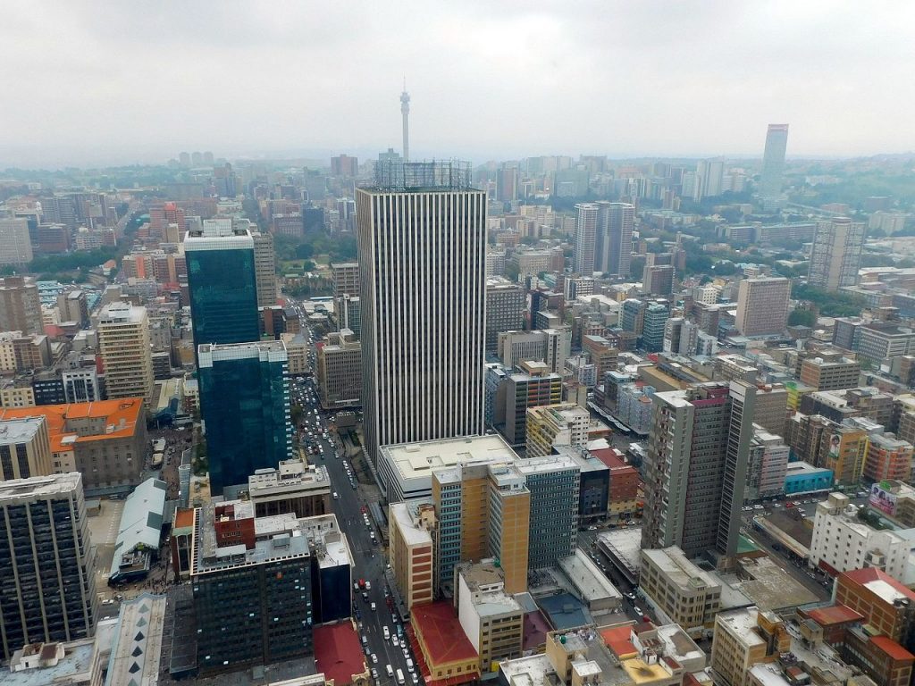 View from the Carlton Centre, Africa's tallest building. Johannesburg, Gauteng, South Africa. Photo Credit: Adamina (www.flickr.com).