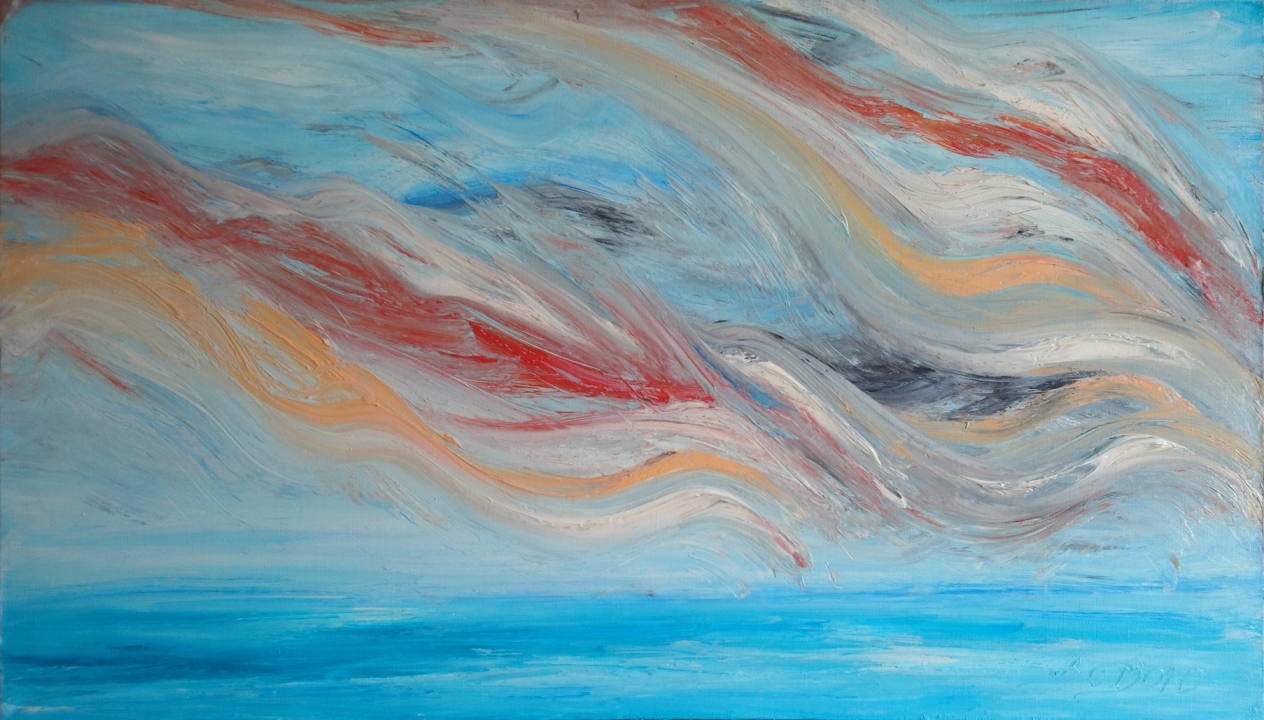 The Energy of Nature. Author Bennu, 40 x 70 cm, oil on canvas