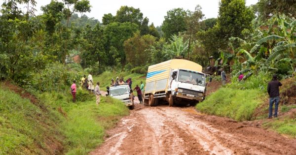 A truck stuck in mud in Buikwe, Uganda - Adam Jan Figel