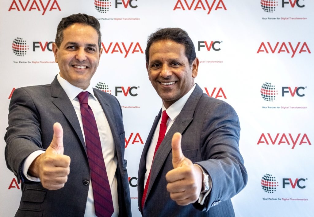 Fadi Hani, Vice President – Middle East, Turkey and Africa, Avaya & K.S. Parag – Managing Director, FVC at the signing ceremony. 2019