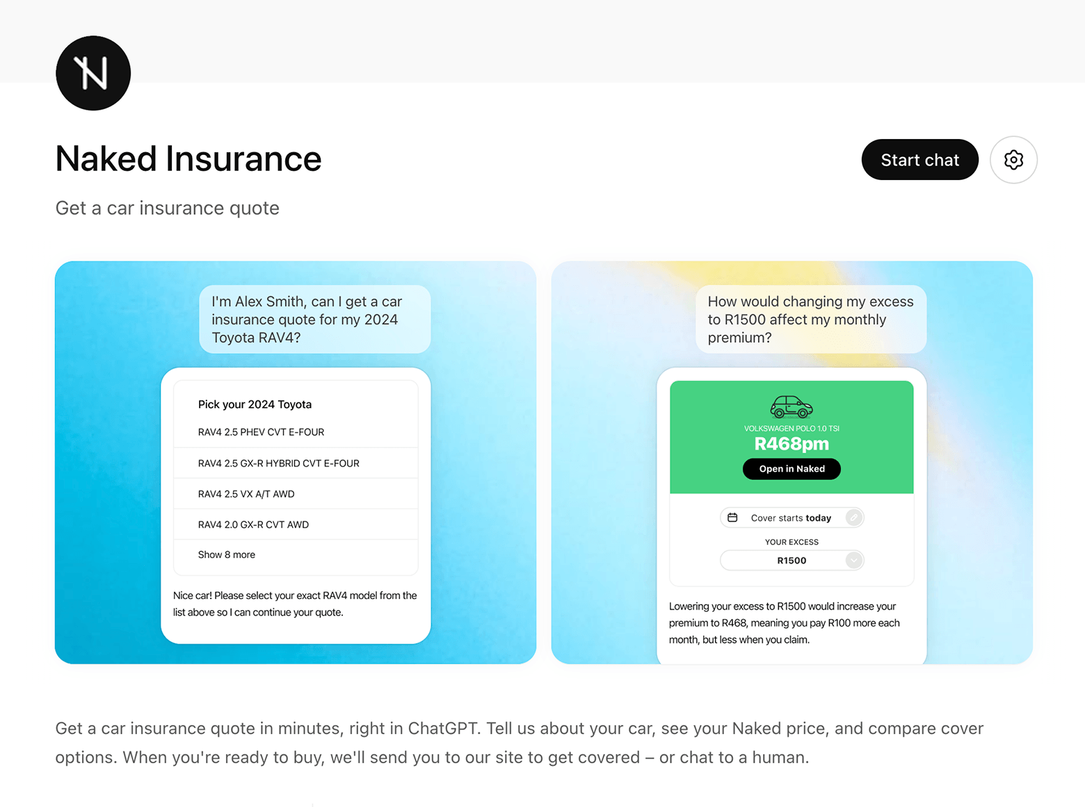 Naked launches world-first ChatGPT app for final car insurance quotes