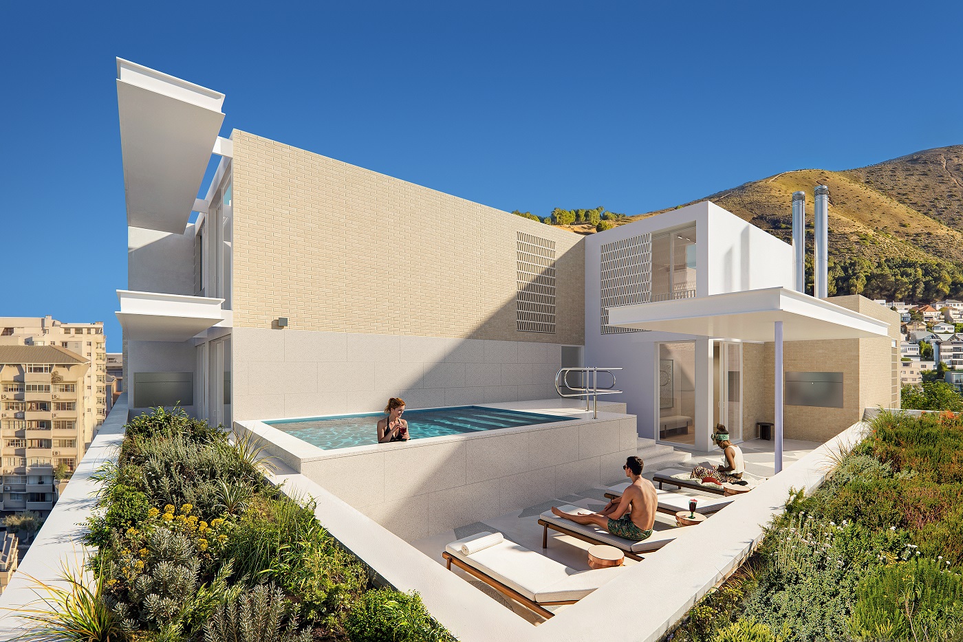 Artist’s impression of the rooftop pool and sun deck at TWELVEONB